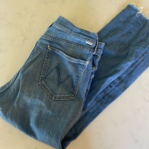 Mother denim pixie dazzler ankle gray size 30